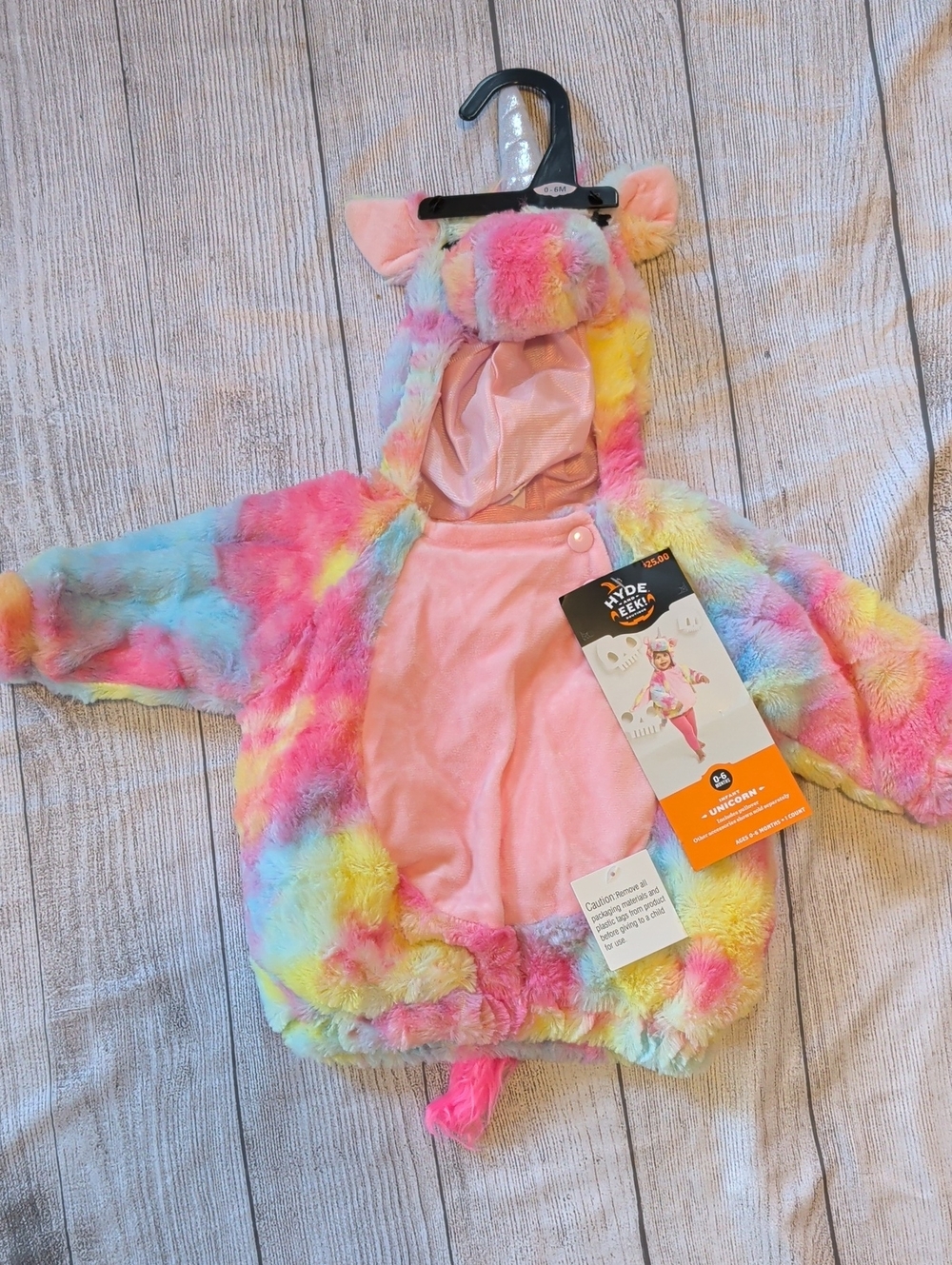 Kids Rainbow Unicorn Plush Costume - Pink Multi